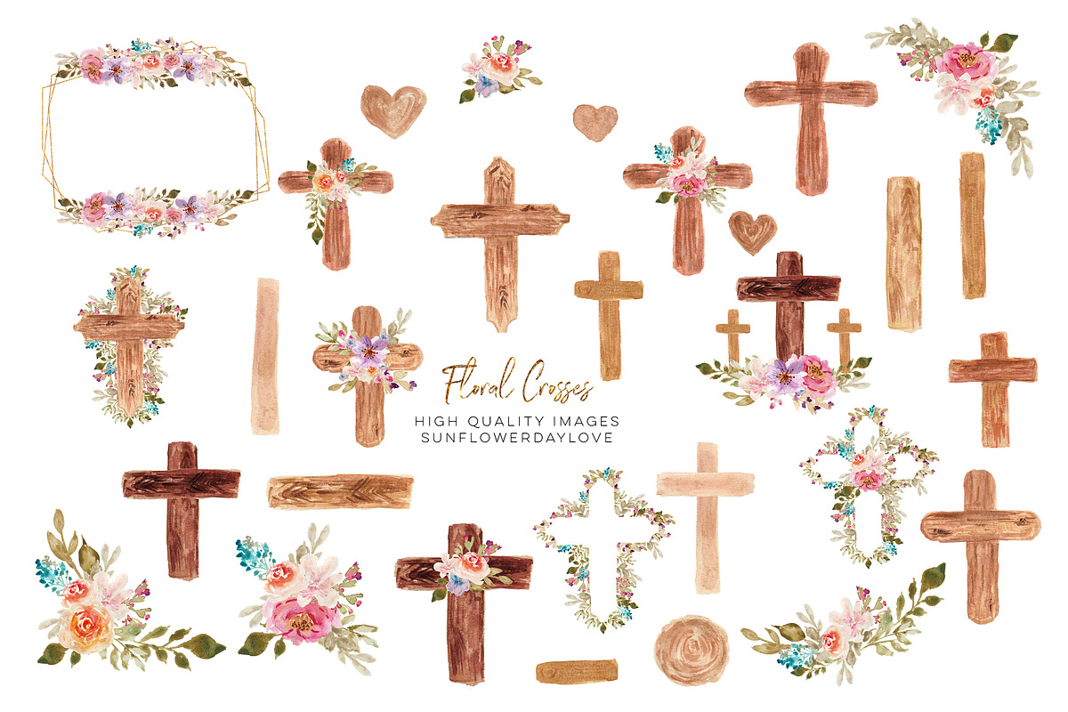 Rustic Wood Cross clipart, an Illustration by Sunflower Day Love (Photo 4 of 5)