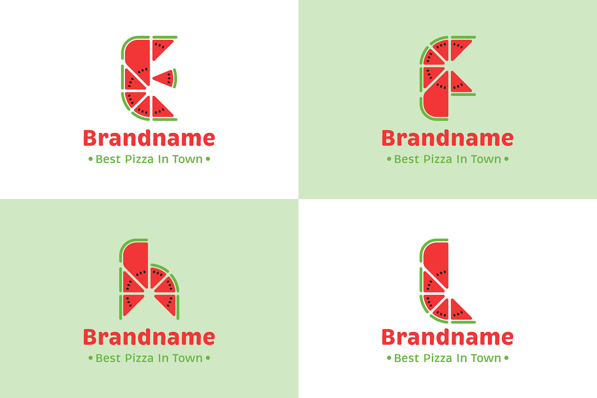 Letter E F H L Watermelon Logo, a Branding & Logo Template by Pray Art Design Studio