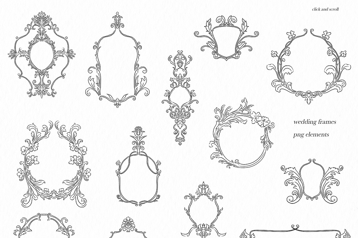 Ornamental Wedding Frames & Crests, an Illustration by Backyard Rose (Photo 4 of 11)