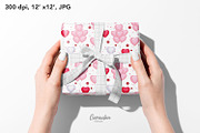 Valentine's Day Backgrounds, a Pattern Graphic by Serghei Caraulan (Thumbnail 2 of 9)