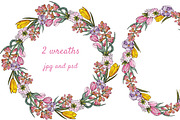 Set of floral elements and wreaths, an Illustration by fiolika (Thumbnail 2 of 13)