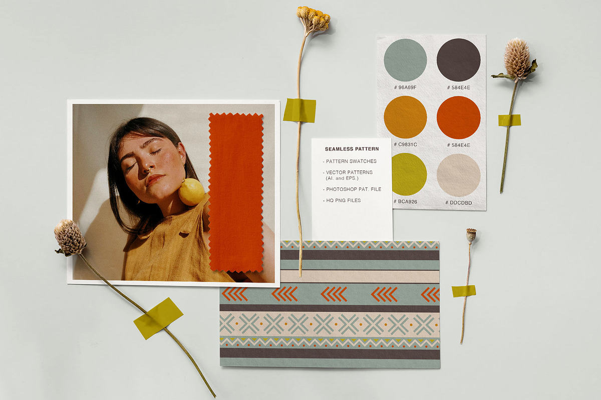 Ethnic - Seamless patterns, a Pattern Graphic by Deveze Art & Co (Photo 3 of 9)