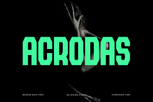 Acrodas - Condensed Display Font, a Sans Serif Font by QR Design Studio