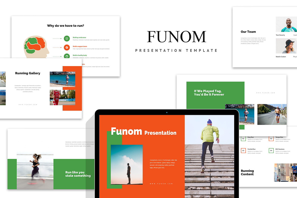 Funom : Running Google Slides, a Presentation Template by Punkl Camp (Photo 1 of 9)