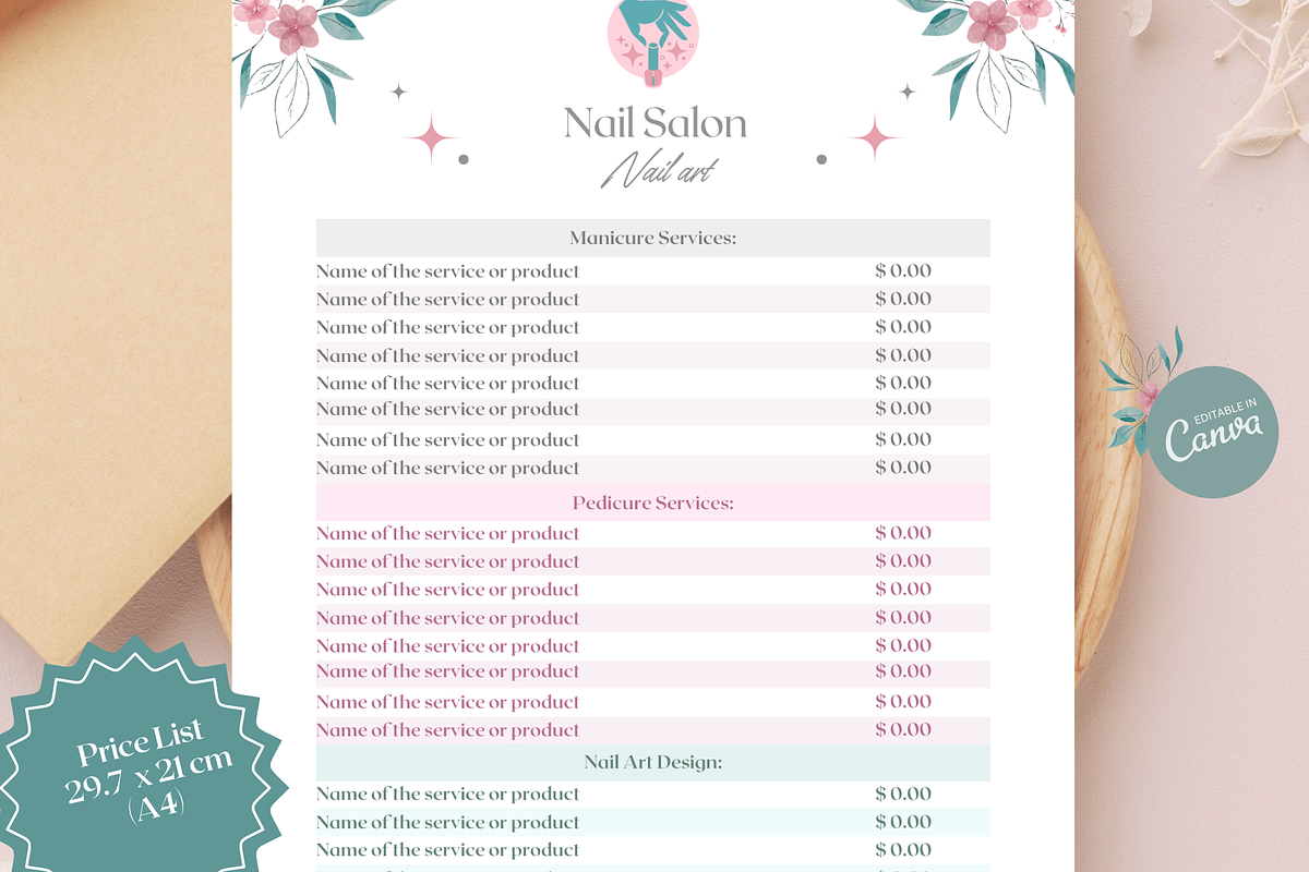 Nail Salon Promo Canva Templates, a Marketing Template by PaolaroiDesign (Photo 4 of 8)