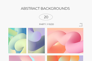 3D Gradient ABSTRACT SHAPES