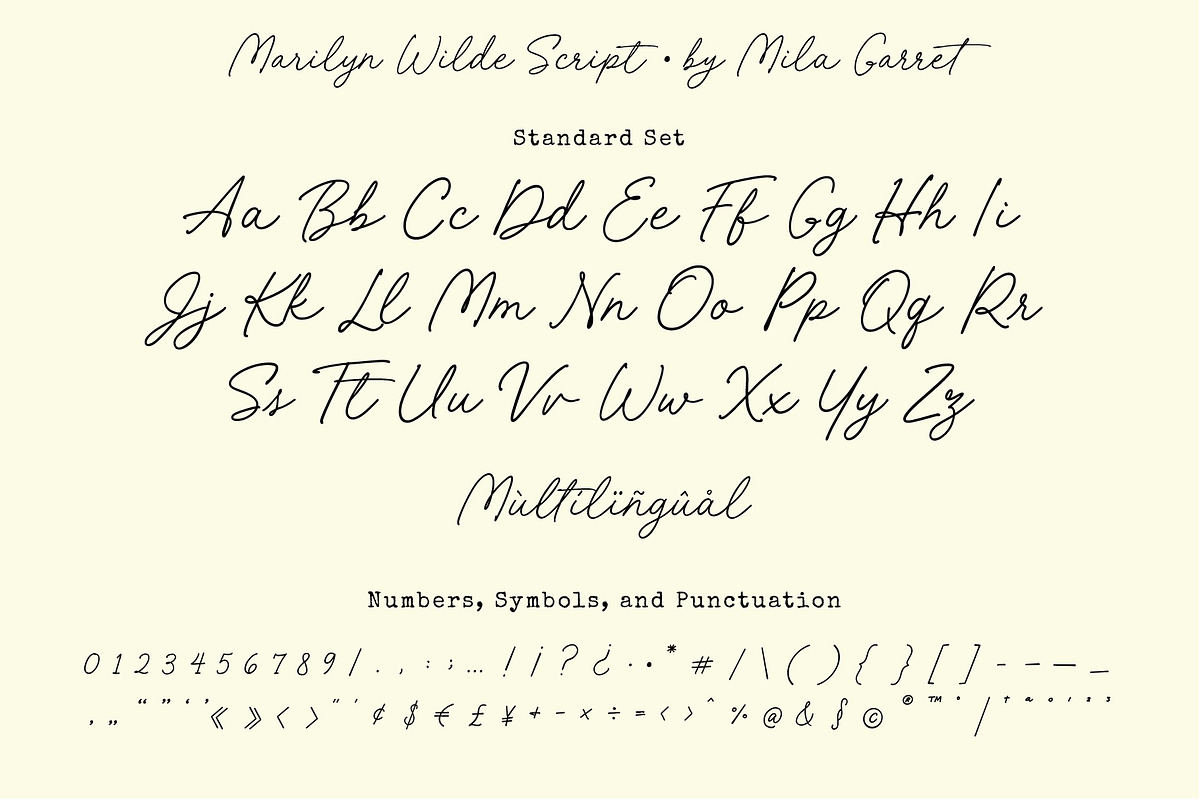 Marilyn Wilde Handwriting Script, a Script Font by Mila Garret (Photo 16 of 18)