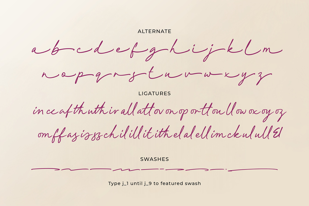 Enchanted Calithea - An Elegant Font, a Script Font by Ainun Jinan (Photo 12 of 12)