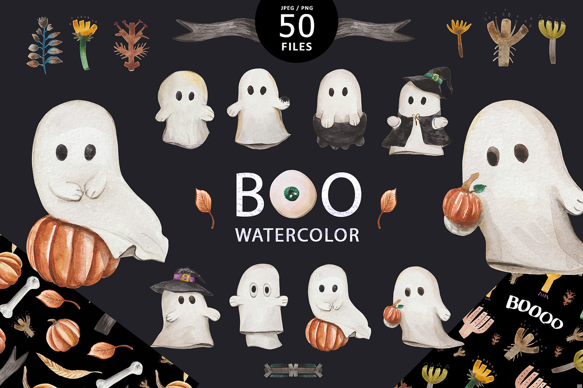 Boo watercolor, an Animal Illustration by Design X0 (Photo 1 of 9)