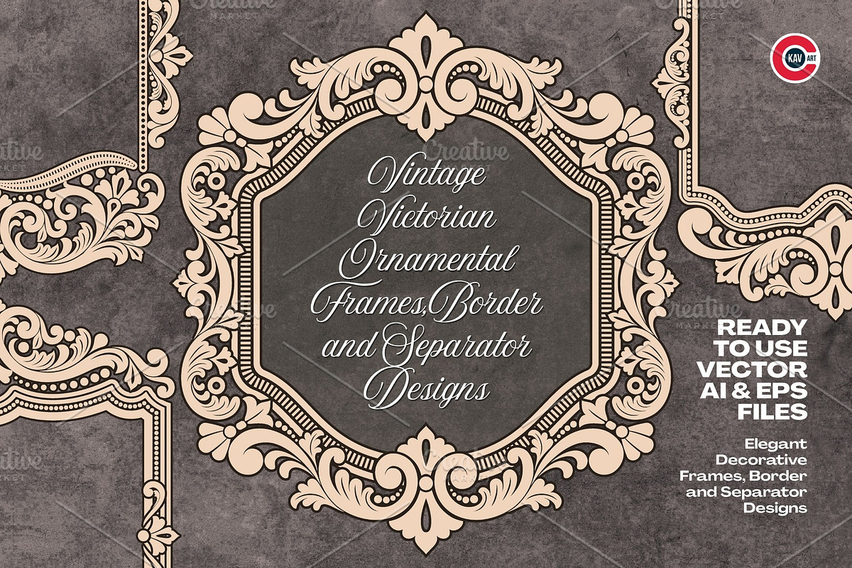 Vintage Victorian Ornamental Frames, a Decorative Illustration by C-Kav (Photo 2 of 7)