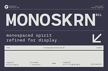 RCL Monoskrn – A Modern Monospaced