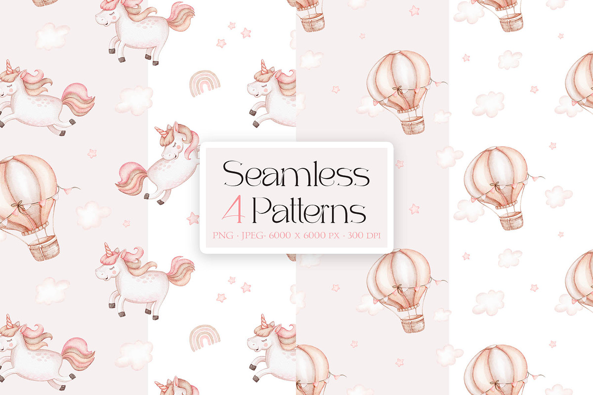 Unicorn Sweet Dreams Set, an Object Illustration by Eva Katerina (Photo 4 of 8)