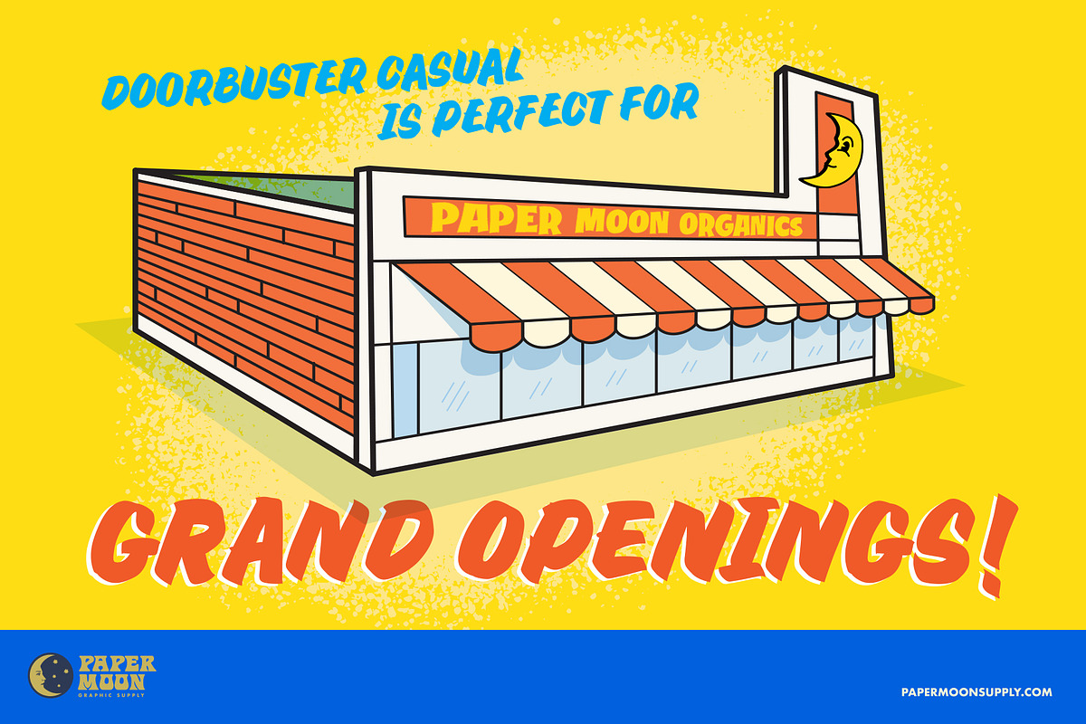 Doorbuster Casual Sign Painter Font, a Script Font by Paper Moon Graphic Supply (Photo 7 of 11)