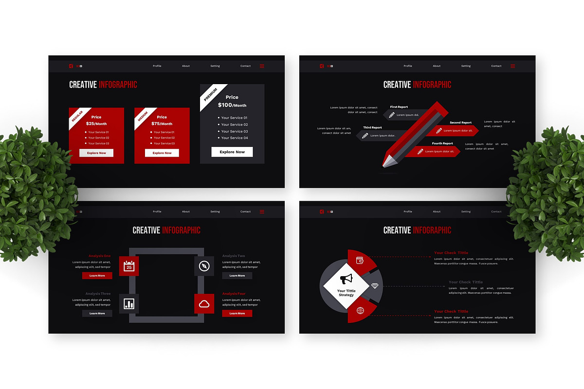 Redco - Red Fashion Powerpoint, a Presentation Template by Deepslide Studio (Photo 2 of 6)