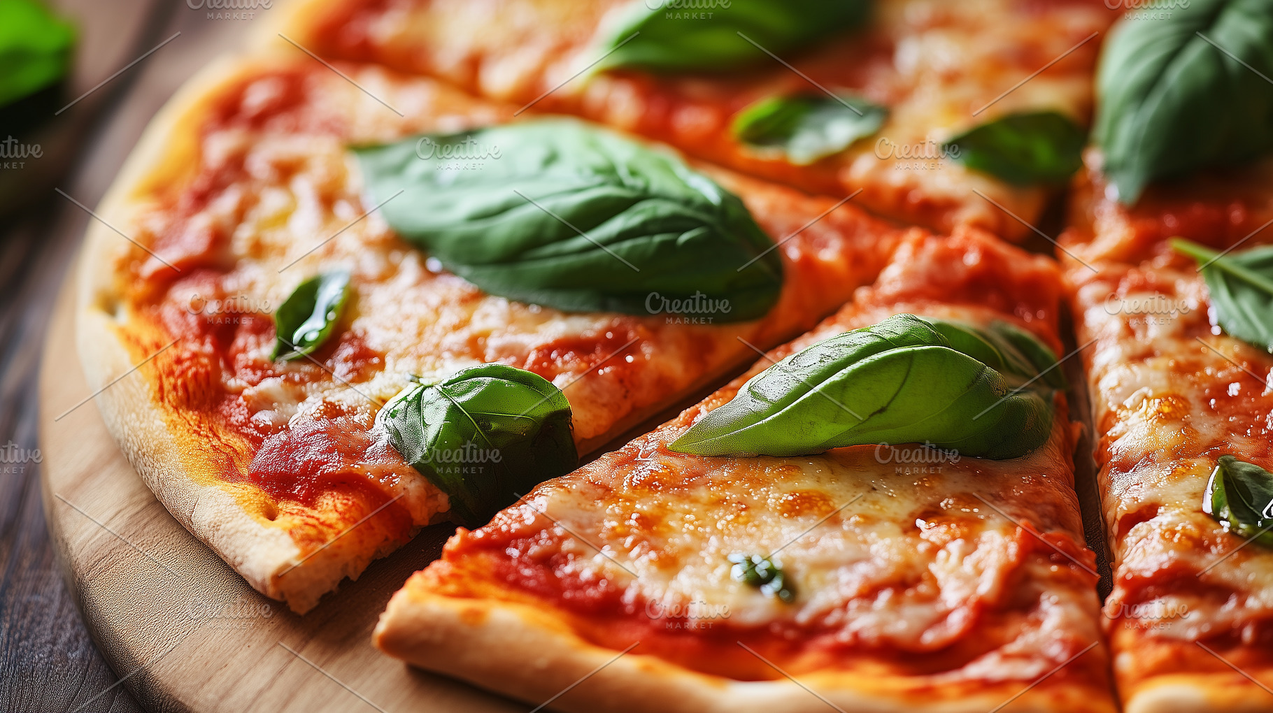 Freshly baked Margherita pizza, a Food & Drink Photo by MistyDay