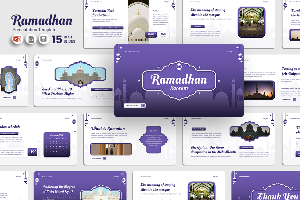Ramadhan Kareem PowerPoint Template, a Presentation Template by QR Design Studio (Photo 1 of 3)