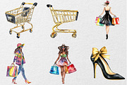 Luxury Shopping  Black Friday Clipar, an Illustration by DreamCafeArt (Thumbnail 3 of 7)