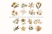 watercolor vintage botanical flowers, an Illustration by beatriceviyiwi (Thumbnail 6 of 10)