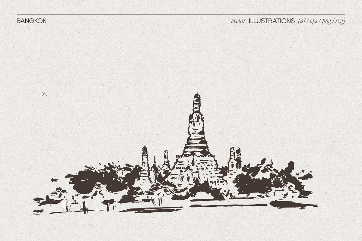 Bangkok Cityscape Sketches, an Empty State Illustration by TheMountBirdStudio (Photo 5 of 7)
