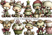 Cute Christmas Clipart, an Illustration by cherrydesign (Thumbnail 2 of 4)