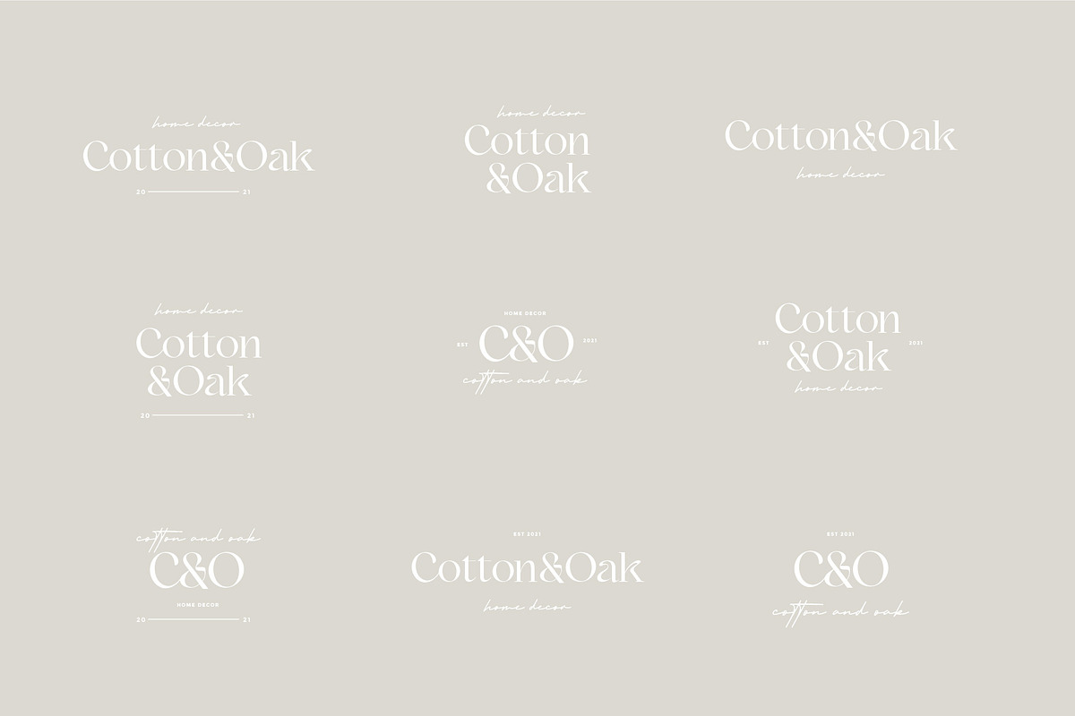 Cotton Minimal Logo Kit PSD,AI,EPS, a Branding & Logo Template by Studio Witzenhausen (Photo 2 of 10)