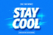 Stay cool blue glossy 3d text effect, a Layer Style Add-On by AP Market (Thumbnail 2 of 2)