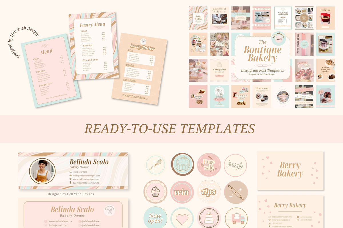 Boutique Bakery Branding Starter Kit, a Branding & Logo Template by Hell Yeah Designs (Photo 11 of 19)