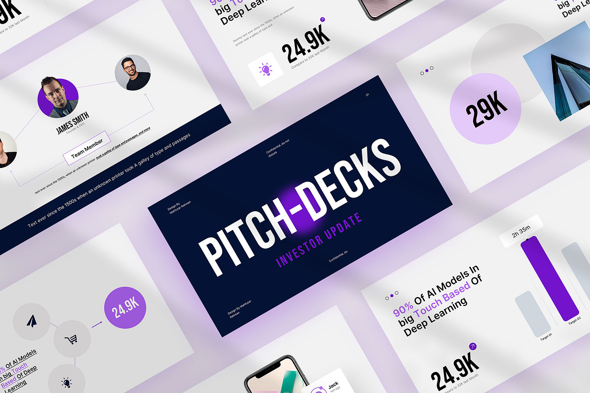 Investor Pitch Deck Presentation, a Presentation Template by KreateTribe (Photo 1 of 6)