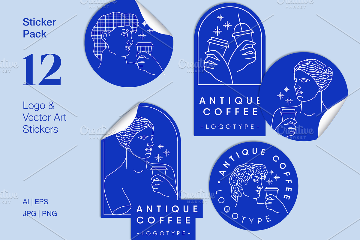 Antique Coffee - Vector Line Art, an Illustration by Aidana Aidar (Photo 7 of 10)