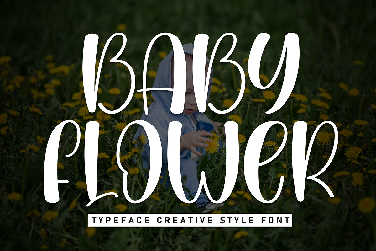 Baby Flower | Script Font, a Script Font by Scratchones (Photo 1 of 8)