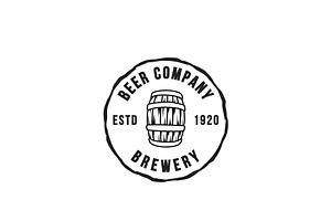 Vintage Beer Barrel Logo Design, a Branding & Logo Template by AlvinStd