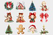 Cute Christmas Kids Clipart, a Seasonal Illustration by Design Market (Thumbnail 3 of 5)