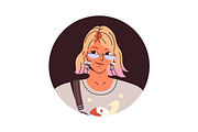 Happy people portraits, avatars set, a Person Illustration by PaperTrident (Thumbnail 2 of 10)