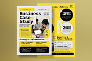 Yellow White Business Case Study, a Flyer Template by graphicook (Thumbnail 1 of 2)