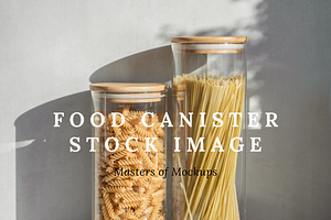 Food Canister Stock Photo Mockup