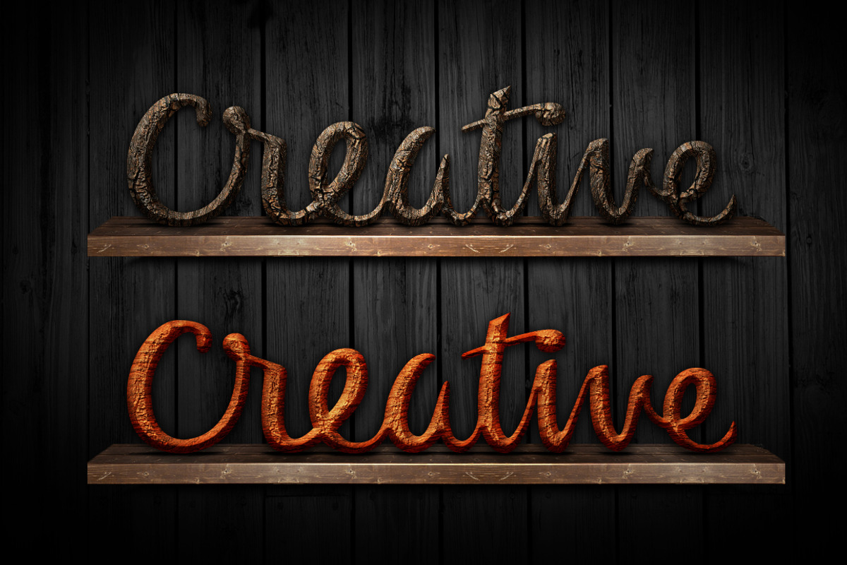 2 beautiful wooden style, a Layer Style Add-On by Chuhe86 (Photo 1 of 2)