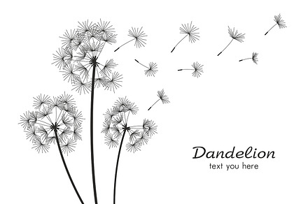 Dandelion + pattern, a Background Graphic by Volyk