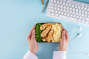 Packed homemade lunch for office, balanced healthy brunch, a Food & Drink Photo by Rimma