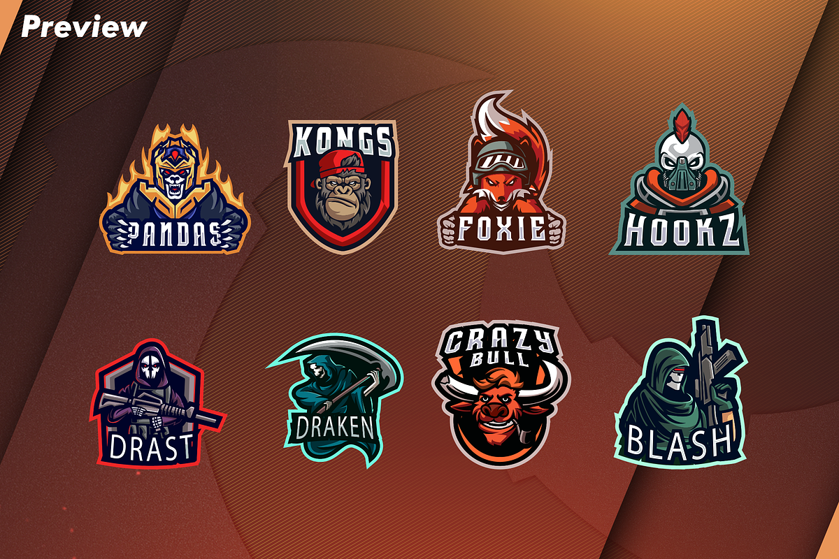 E Sports Logo Bundle, a Branding & Logo Template by Haws.std