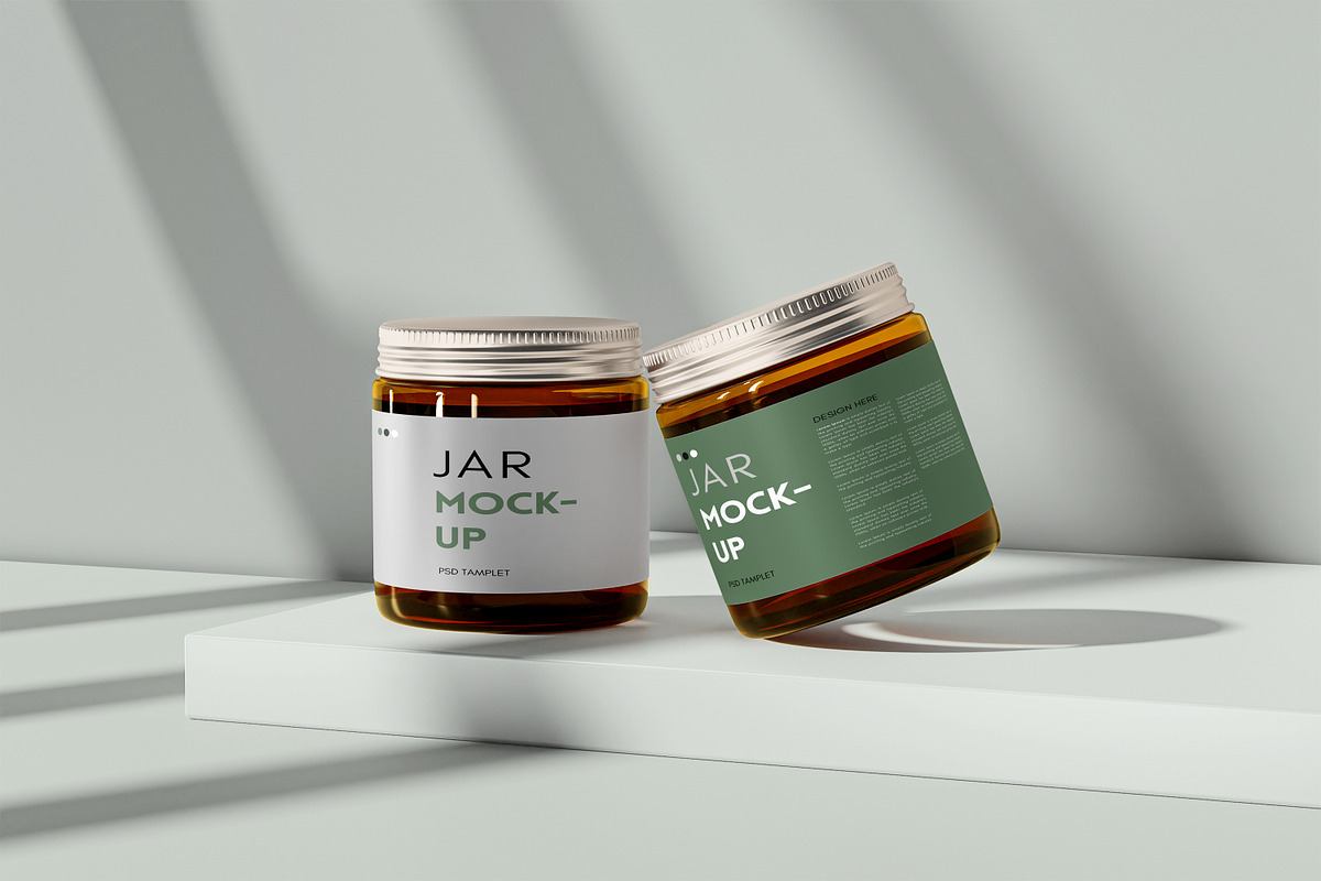 Glass Jar Mockups, a Cups & Container Mockup by graphic_keY (Photo 3 of 9)