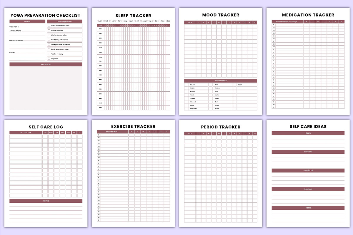 2026 Mind & Body Yoga Journal Canva, a Stationery Template by Mustafiz (Photo 6 of 7)