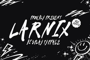 Larnix Font, a Handwritten Font by mesuka