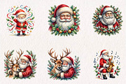 Watercolor Santa Claus Collection, a Seasonal Illustration by CreationArt (Thumbnail 3 of 7)