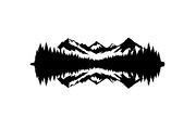 Minimal Mountain Lake Silhouette, a Graphic by hafijul (Thumbnail 2 of 15)