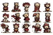 Autumn Bear PNG Clipart Bundle, an Animal Illustration by Nicolle's Colorful Art (Thumbnail 2 of 6)