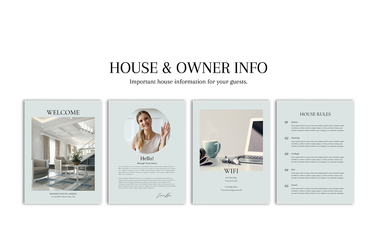 Airbnb Welcome Book Template, a Magazine Template by Templits (Photo 4 of 9)