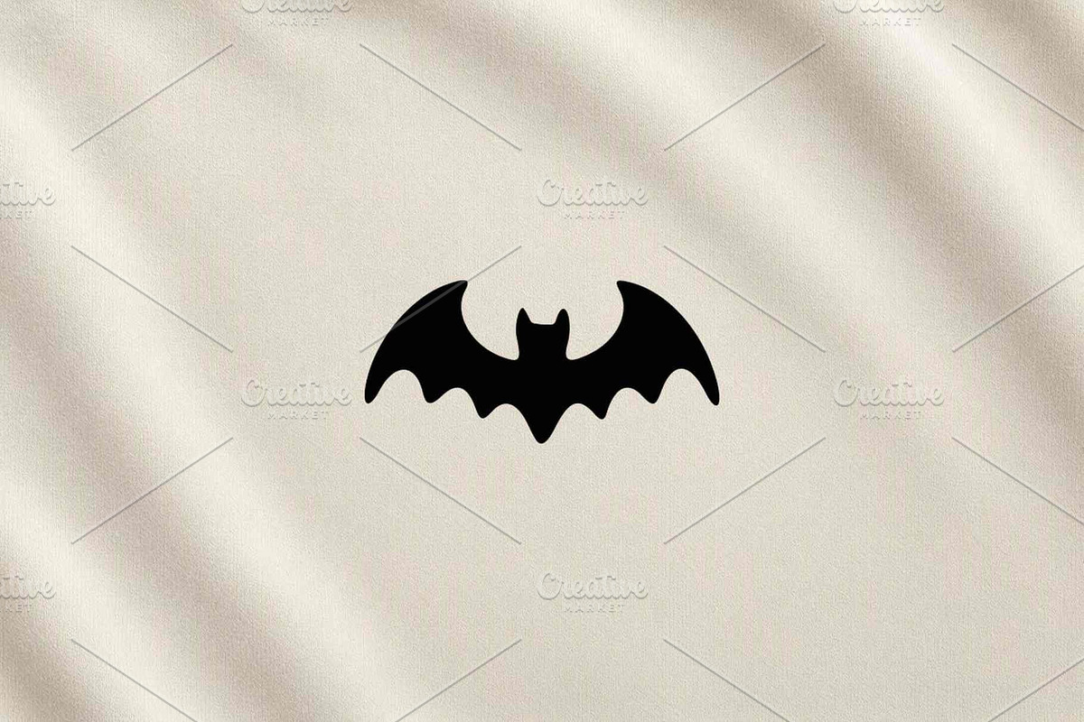 Bat Solid Black Vector Illustration, an Animal Illustration by Vectorium Studio (Photo 3 of 4)