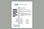 3 Page Resume Template | Fun, a Resume Template by Scribbled Napkin Design (Thumbnail 3 of 4)