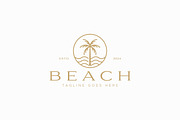 Beach Palm Tree Logo Illustration, a Branding & Logo Template by Signatoro (Thumbnail 2 of 2)