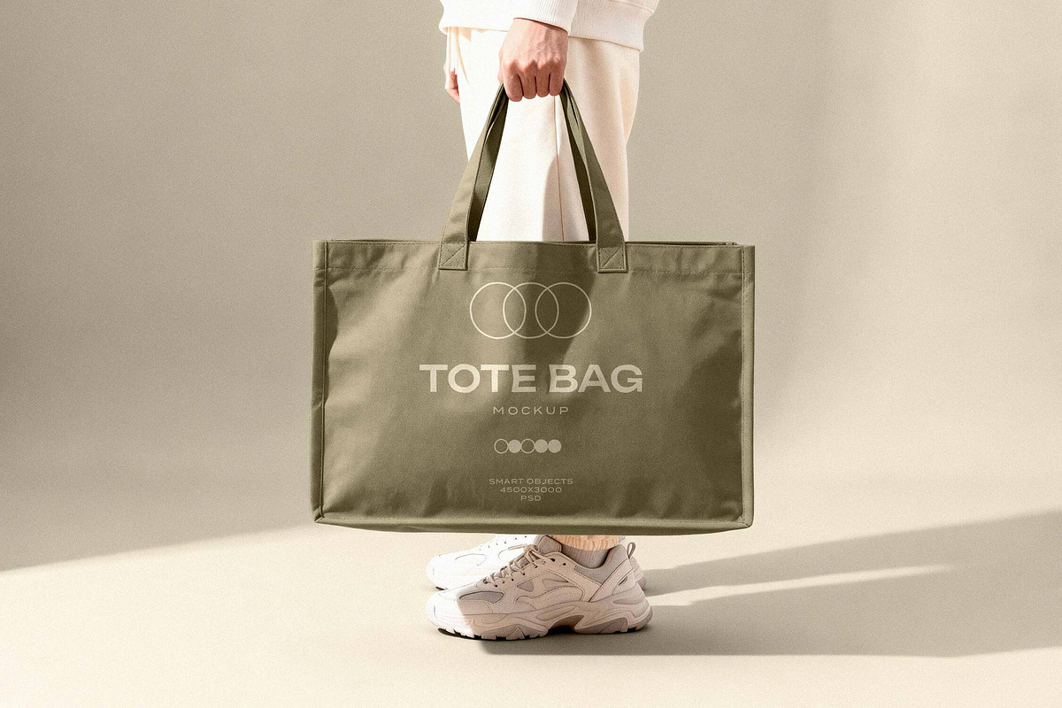 Large Tote Bag Mockup, a Product Mockup by Design Squad (Photo 4 of 4)